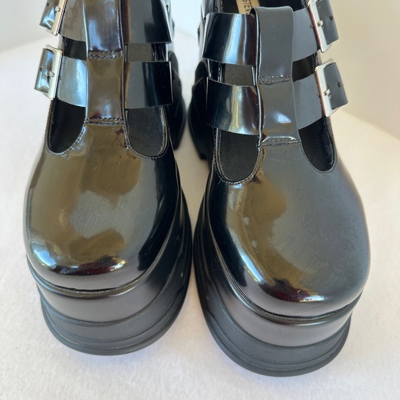 Black Leather Women's Steve Madden PHASE Platform Mary Jane Loafers Size 10 - Picture 8 of 12